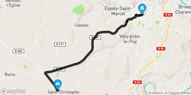 Itinéraire vers Le Puy-en-Velay