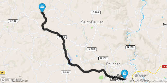 Itinéraire vers Le Puy-en-Velay