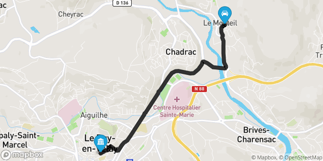 Itinéraire vers Le Puy-en-Velay