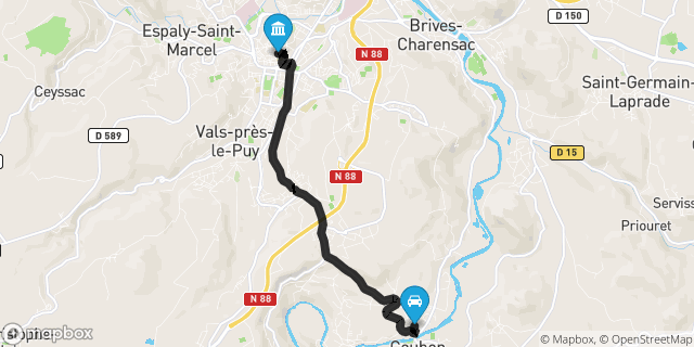 Itinéraire vers Le Puy-en-Velay