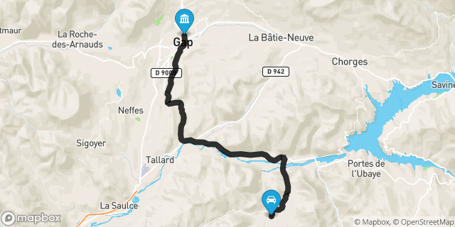 Itinéraire vers Gap