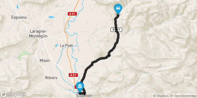 Itinéraire vers Sisteron