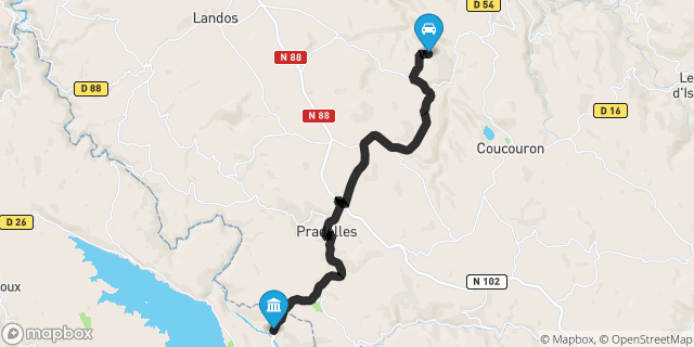 Itinéraire vers Langogne