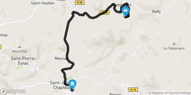 Itinéraire vers Saint-Julien-Chapteuil