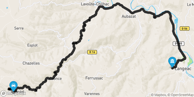 Itinéraire vers Langeac