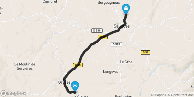 Itinéraire vers Saugues