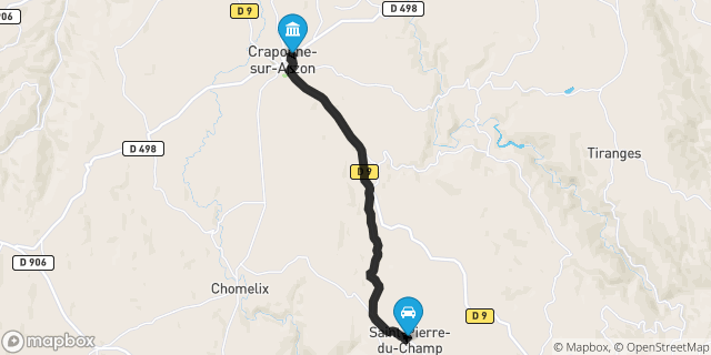 Itinéraire vers Craponne-sur-Arzon