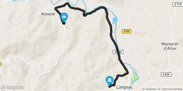 Itinéraire vers Langeac