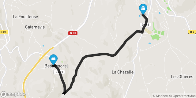 Itinéraire vers Yssingeaux