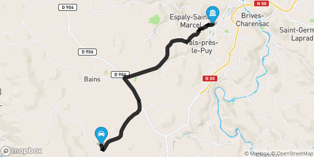Itinéraire vers Le Puy-en-Velay