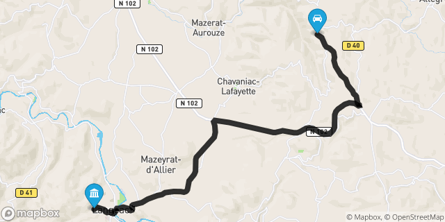 Itinéraire vers Langeac