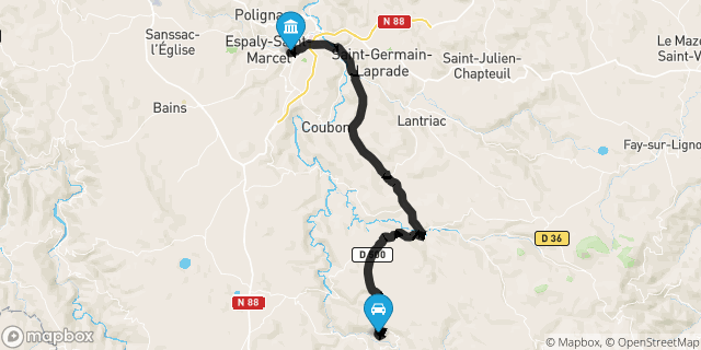 Itinéraire vers Le Puy-en-Velay