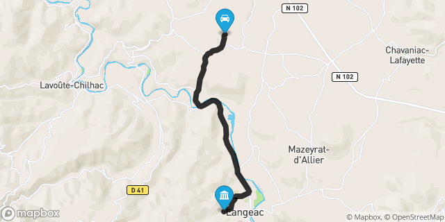 Itinéraire vers Langeac