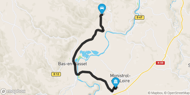 Itinéraire vers Monistrol-sur-Loire