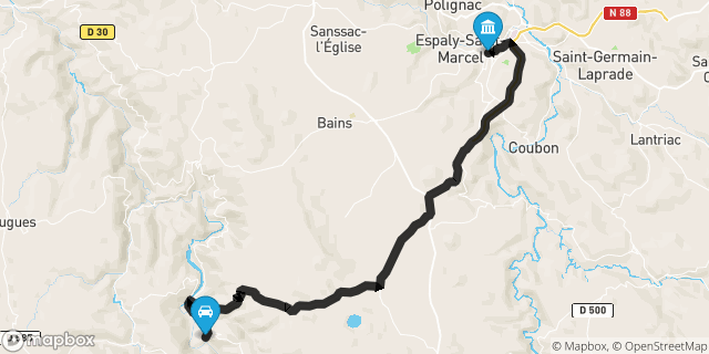 Itinéraire vers Le Puy-en-Velay