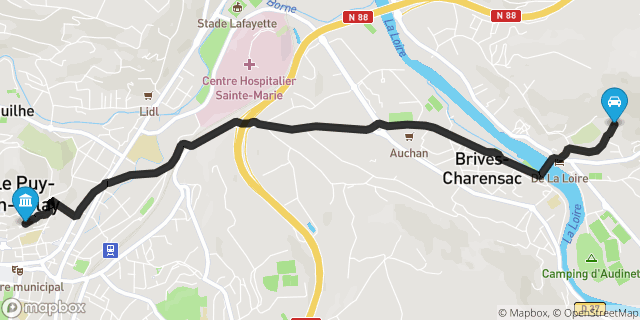 Itinéraire vers Le Puy-en-Velay