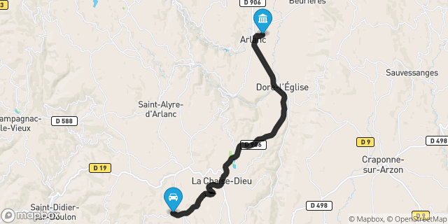 Itinéraire vers Arlanc