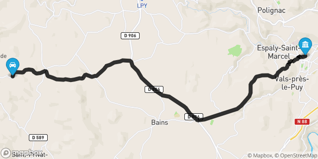 Itinéraire vers Le Puy-en-Velay