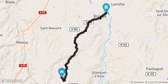 Itinéraire vers Brioude