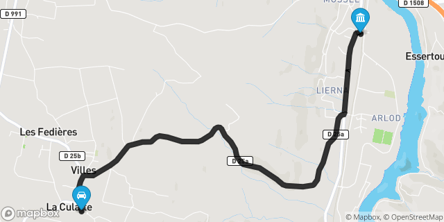 Itinéraire vers Bellegarde-sur-Valserine