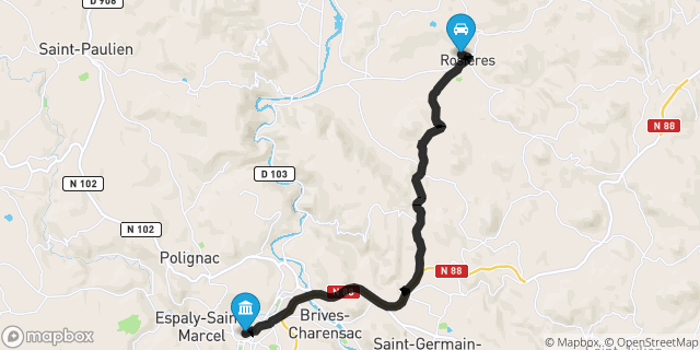 Itinéraire vers Le Puy-en-Velay