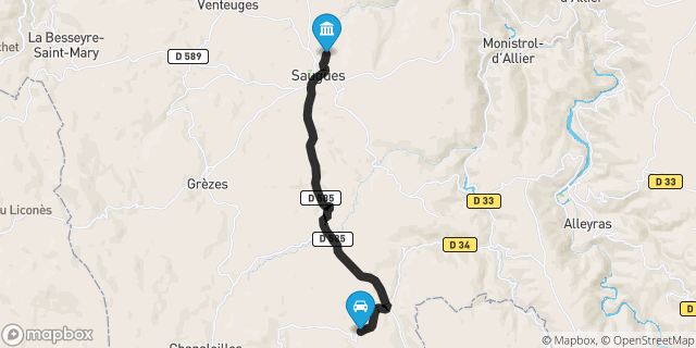 Itinéraire vers Saugues