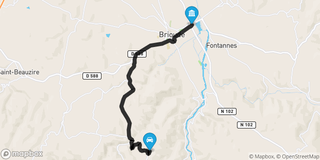 Itinéraire vers Brioude