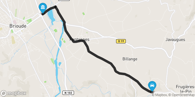 Itinéraire vers Brioude
