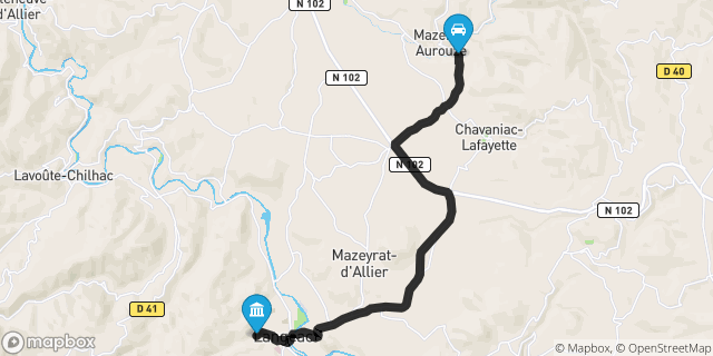 Itinéraire vers Langeac