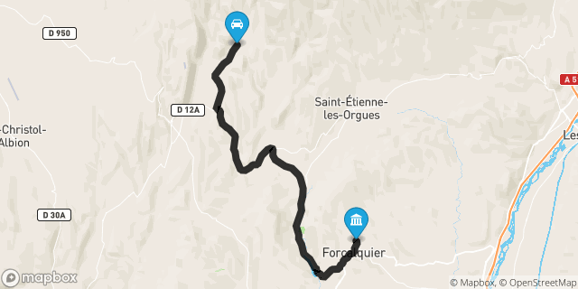 Itinéraire vers Forcalquier