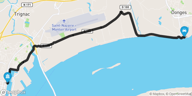 Itinéraire vers Saint-Nazaire