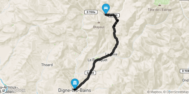 Itinéraire vers Digne-les-Bains