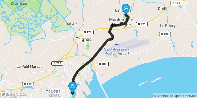 Itinéraire vers Saint-Nazaire