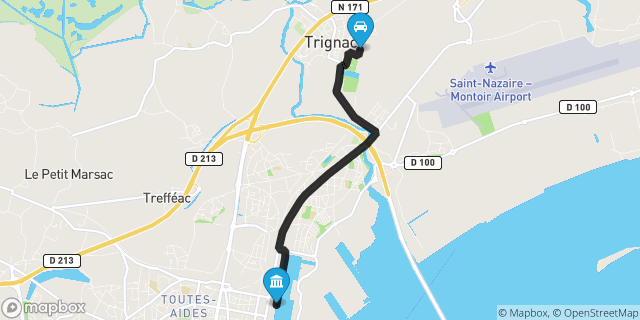 Itinéraire vers Saint-Nazaire