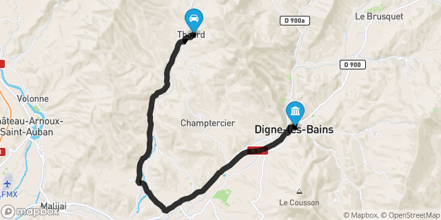 Itinéraire vers Digne-les-Bains