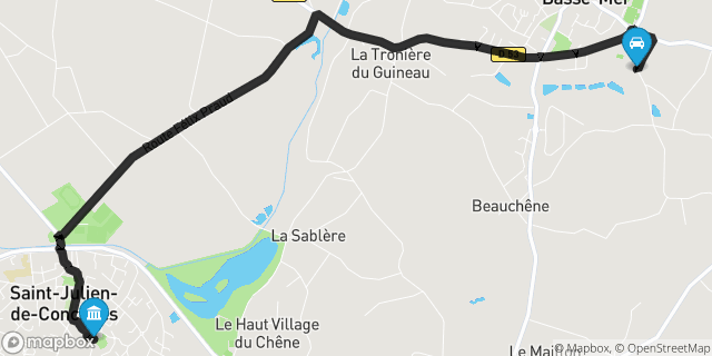 Itinéraire vers Saint-Julien-de-Concelles