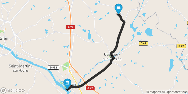 Itinéraire vers Briare