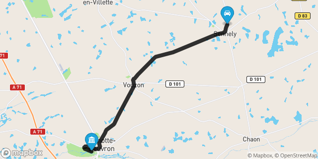 Itinéraire vers Lamotte-Beuvron