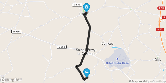 Itinéraire vers Patay