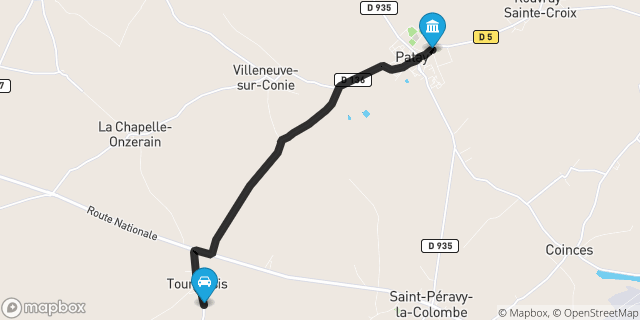 Itinéraire vers Patay