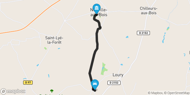 Itinéraire vers Neuville-aux-Bois