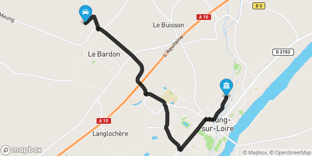 Itinéraire vers Meung-sur-Loire