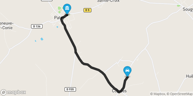 Itinéraire vers Patay