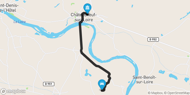 Itinéraire vers Châteauneuf-sur-Loire