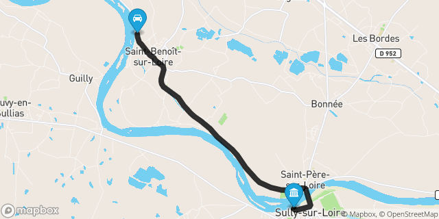 Itinéraire vers Sully-sur-Loire