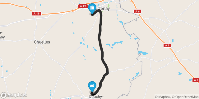 Itinéraire vers Courtenay