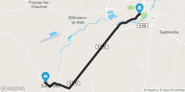 Itinéraire vers Pithiviers