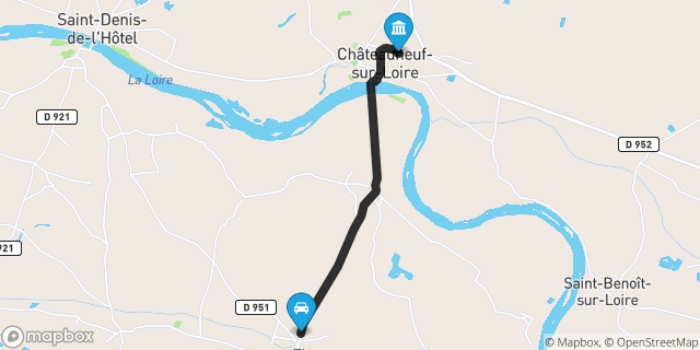 Itinéraire vers Châteauneuf-sur-Loire