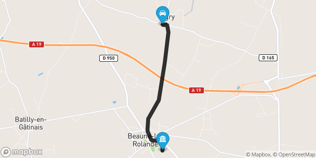 Itinéraire vers Beaune-la-Rolande