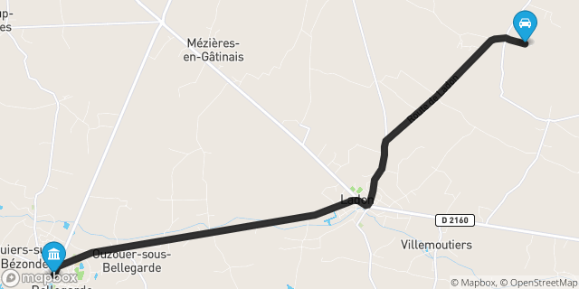 Itinéraire vers Bellegarde
